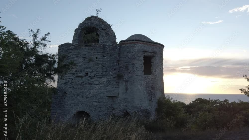 Old Historical building during sunset at Gotland, Sweden Old Historical building during sunset at Gotland, Sweden