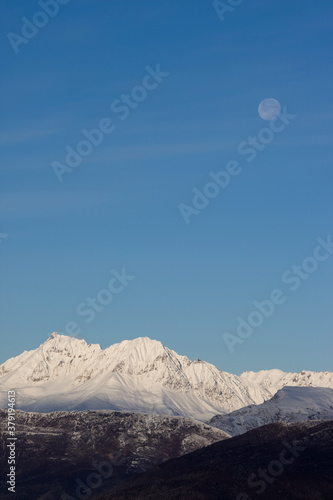 Full Moon Over Chugach Range, Alaska