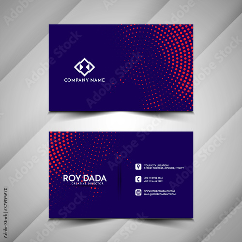 Abstract halftone style business card design