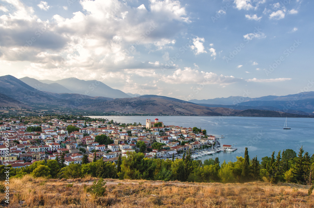 Marvelous town of port town of Galaxidi, close to ancient Greek sanctuary Delphi