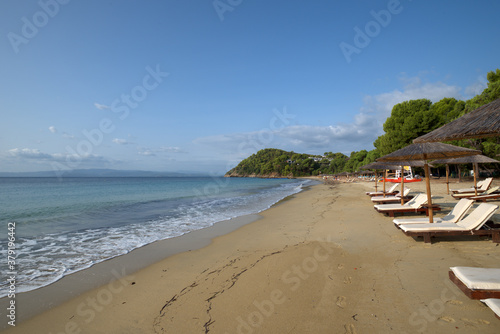 Koukounaries beach , at Skiathos island , in Greece
