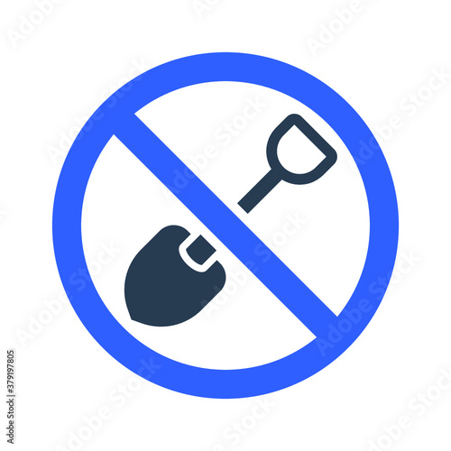Shovel restriction icon