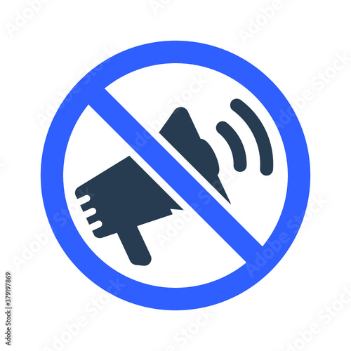 Megaphone restriction icon