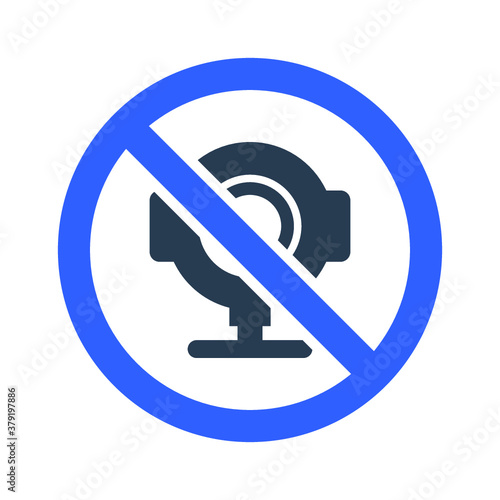 Web camera restriction icon