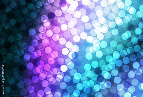 Dark Pink, Blue vector layout with circle shapes.