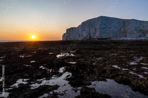 Cliffs on the Sussex Coast at Sunset