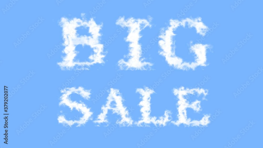 Big Sale cloud text effect sky isolated background. animated text effect with high visual impact. letter and text effect. Big Sale cloud text effect sky isolated background. animated text effect with high visual impact. letter and text effect.