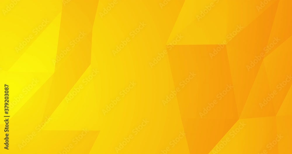 Abstract yellow orange background with 3d polygonal shapes. Animated looped business animation for Halloween, event, birthday party backdrop. Endless pure transition. Random moving soft geometric line