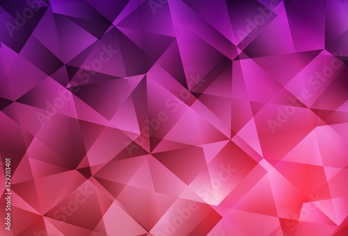 Dark Purple  Pink vector abstract polygonal pattern.