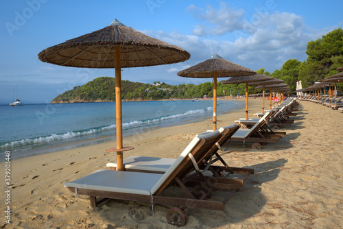 Koukounaries beach   at Skiathos island   in Greece