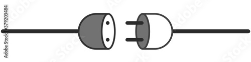 Stecker mit Steckdose Anschluss Vektor Grafik