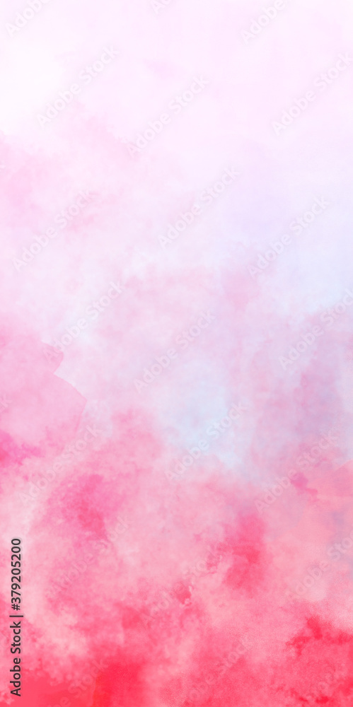 Vertical watercolor background, Watercolor pink texture
