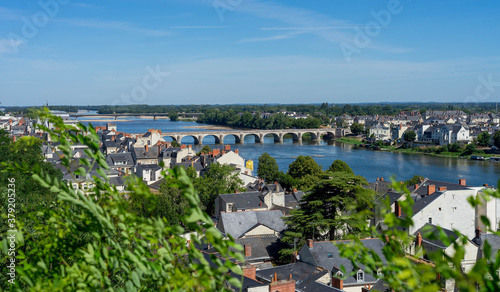 Vue d'un pont sur la Loire à Saumur