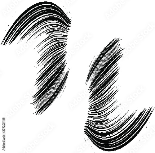 Vector brush sroke texture. Distressed uneven grunge background. Abstract distressed vector illustration. Overlay over any design to create interesting effect and depth. Black isolated on white. EPS10