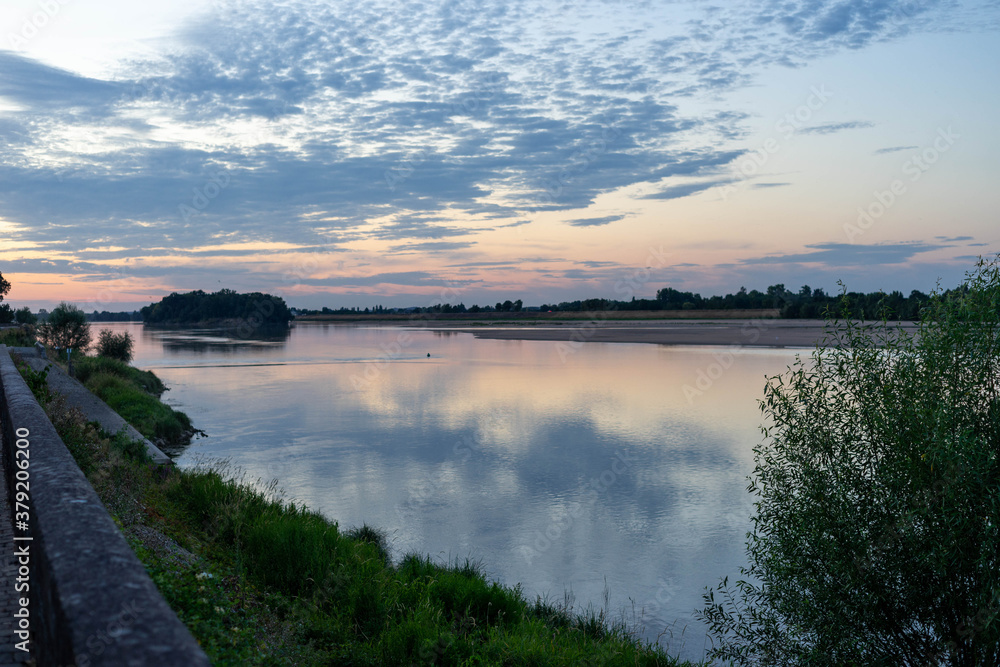 Loire river at nightfall