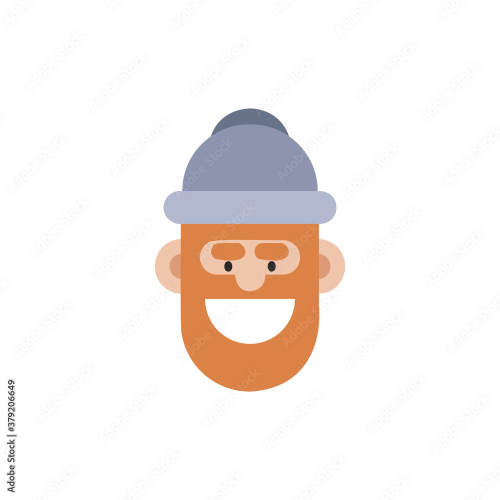 Flat design character vector illsutration, isolated on white background