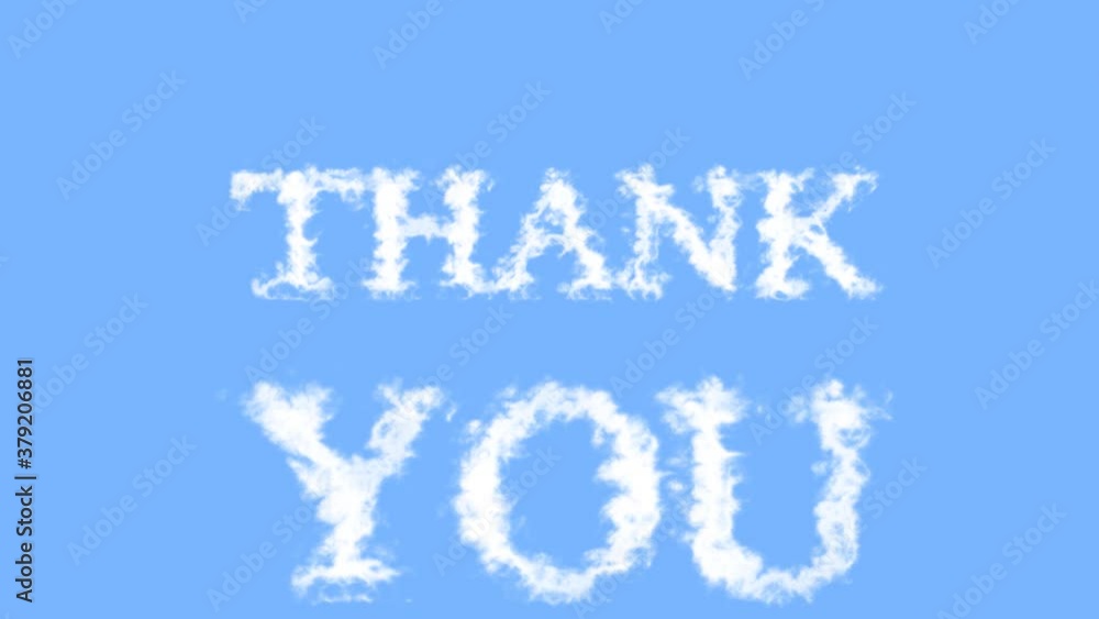 Thank You cloud text effect sky isolated background. animated text effect with high visual impact. letter and text effect. Thank You cloud text effect sky isolated background. animated text effect with high visual impact. letter and text effect.