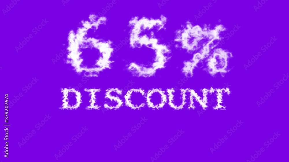 65% discount cloud text effect violet isolated background. animated text effect with high visual impact. letter and text effect. 65% discount cloud text effect violet isolated background. animated text effect with high visual impact. letter and text effect.