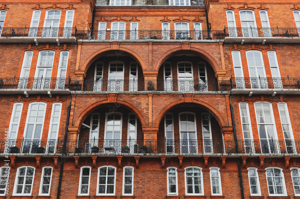Historic red brick houses of London