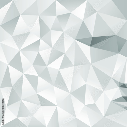 Fototapeta Naklejka Na Ścianę i Meble -  Polygonal abstract white face on a white background. Low poly design. Creative geometric pattern. 3d vector illustration. 

