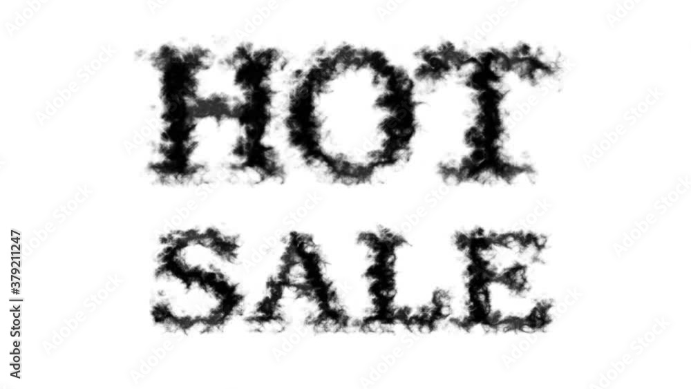 Hot Sale smoke text effect white isolated background. animated text effect with high visual impact. letter and text effect. Hot Sale smoke text effect white isolated background. animated text effect with high visual impact. letter and text effect.