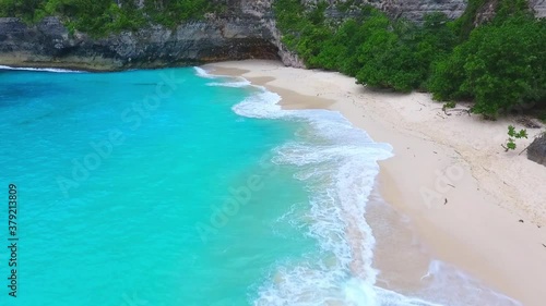 Beautiful viewpoint of Kelingking beach in Nusa Penida island, Bali, Indonesia. 