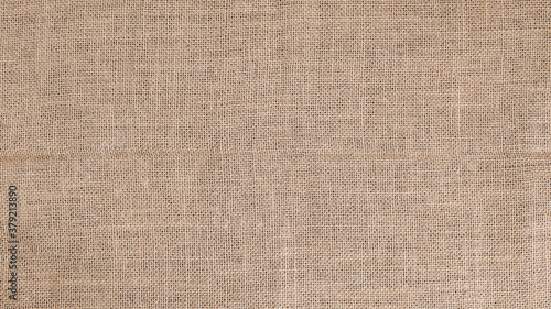 The brown rough texture of burlap jute canvas