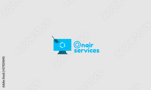 Free Download Logo for computer wash, repair company or shop. Minimal flat logo design template - GFXLoad