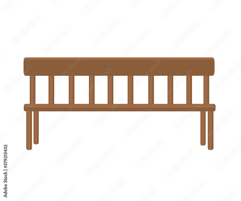 Wooden bench on a white background. Cartoon. Vector illustration. Wooden bench on a white background. Cartoon. Vector illustration.