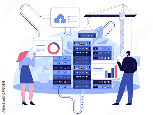 Web development and software programming concept