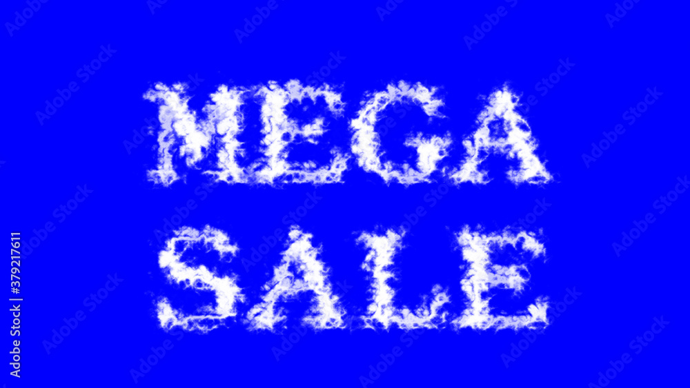Mega Sale cloud text effect blue isolated background. animated text effect with high visual impact. letter and text effect. Mega Sale cloud text effect blue isolated background. animated text effect with high visual impact. letter and text effect.