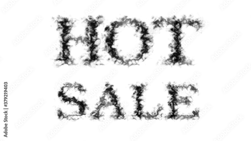 Hot Sale smoke text effect white isolated background. animated text effect with high visual impact. letter and text effect. Hot Sale smoke text effect white isolated background. animated text effect with high visual impact. letter and text effect.