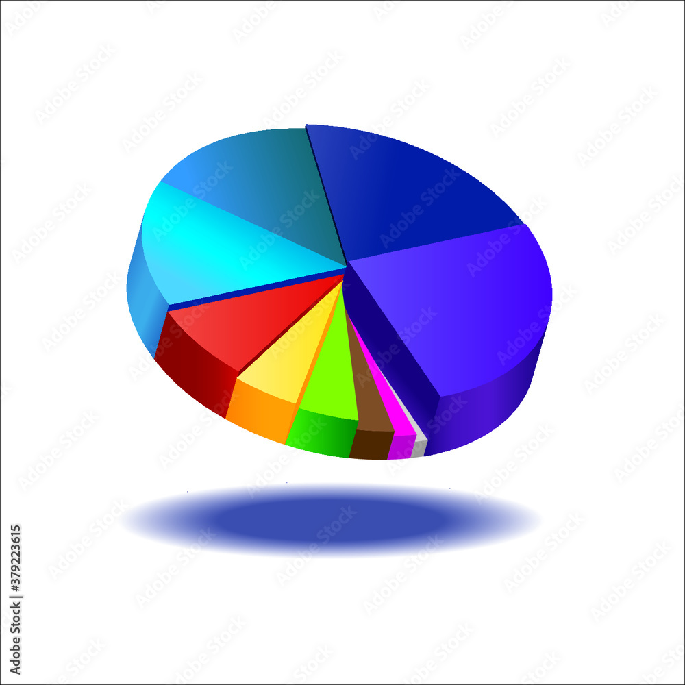 Fototapeta premium colorful pie chart icon graphic