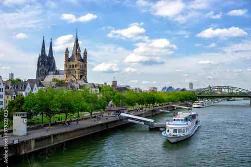Rhine River and Cologne Cathedral