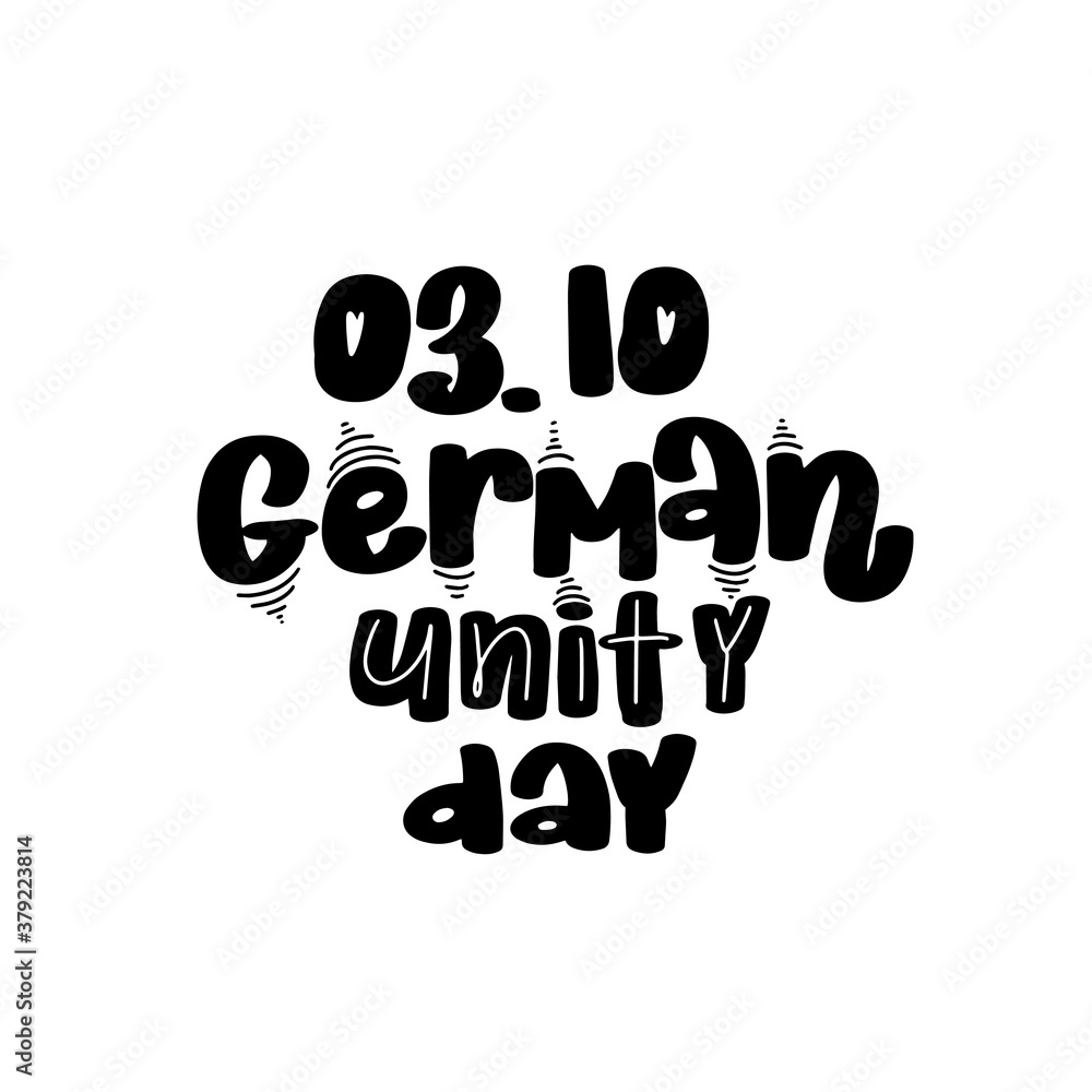 German Unity day - October 3rd. Typography vector German Unity day - October 3rd. Typography vector