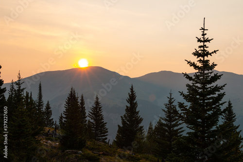 Sun Rise Looking Back from Quandry Mountatin Trail Breckenridge Colorado 
