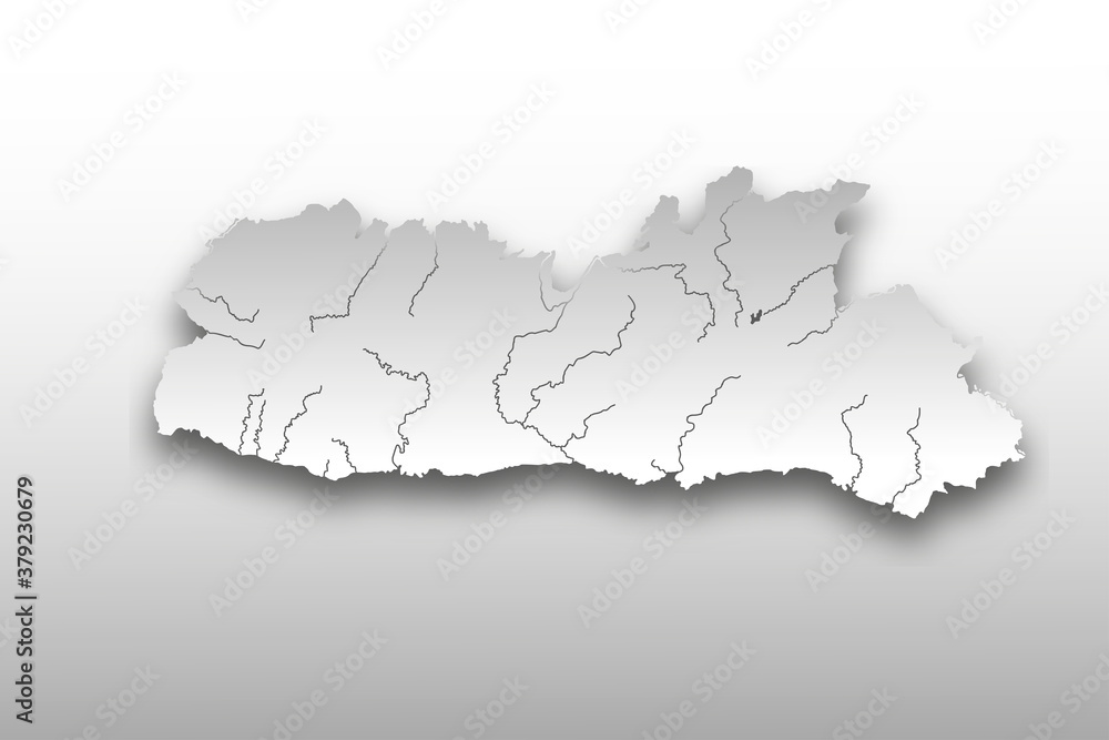 India states - map of Meghalaya with paper cut effect. Rivers and lakes are shown. Please look at my other images of cartographic series - they are all very detailed and carefully drawn by hand WITH R India states - map of Meghalaya with paper cut effect. Rivers and lakes are shown. Please look at my other images of cartographic series - they are all very detailed and carefully drawn by hand WITH R