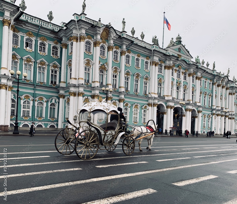 Obraz premium horse and carriage