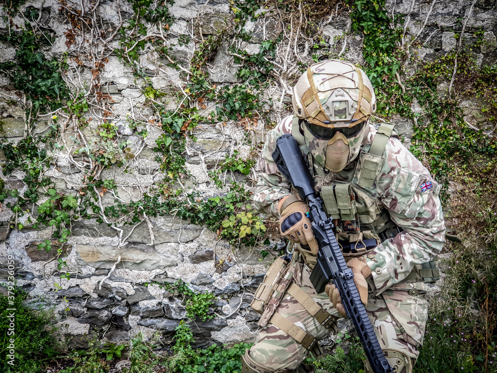 Fototapeta premium airsoft player