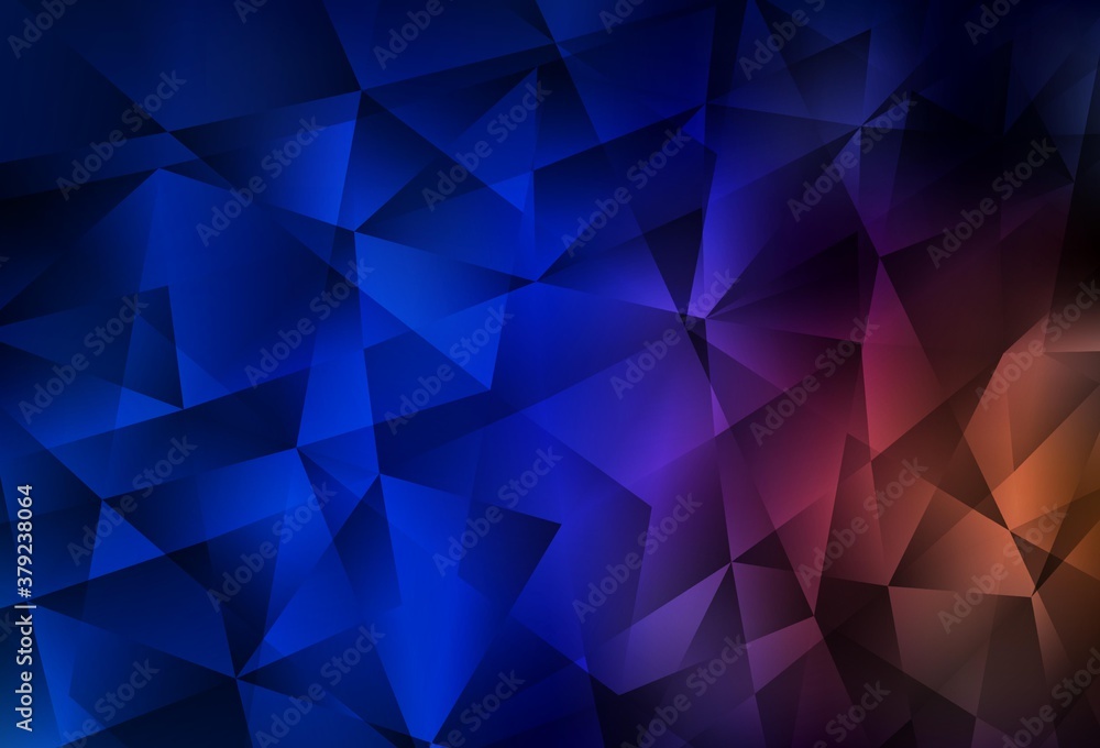 Dark Blue, Red vector shining triangular layout. Dark Blue, Red vector shining triangular layout.