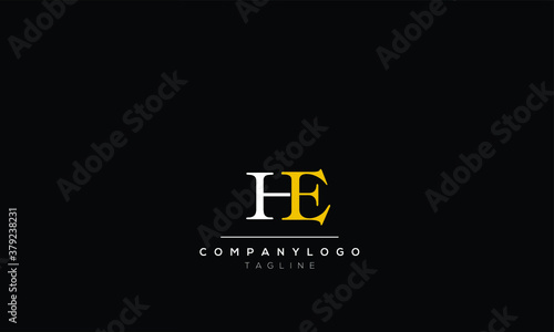 Alphabet letters Initials Monogram logo  he,eh,e and h
