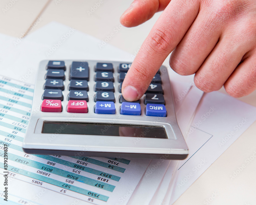 Finance analyst looking and financial reports Finance analyst looking and financial reports