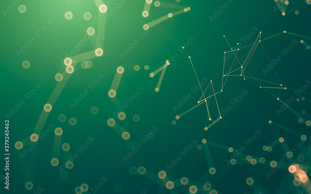 Abstract background. Molecules technology with polygonal shapes, connecting dots and lines. Connection structure. Big data visualization. Abstract background. Molecules technology with polygonal shapes, connecting dots and lines. Connection structure. Big data visualization.