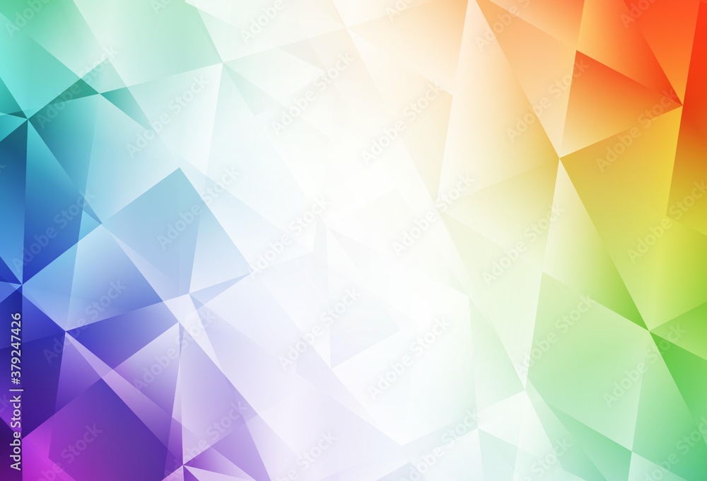 Obraz premium Light Multicolor vector gradient triangles template.