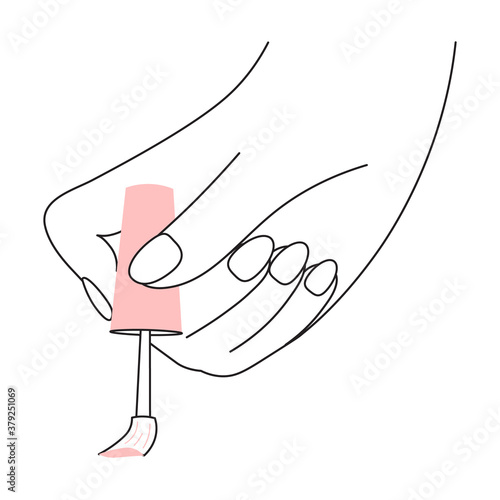 Manicured nails concept