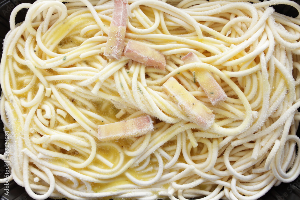Japanese frozen food, italian Carbonara spaghetti noodles