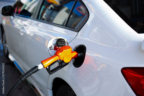 Car refueling on the petrol station