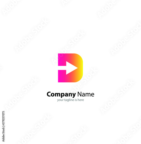 Free Download The simple elegant logo of letter D with white background - GFXLoad