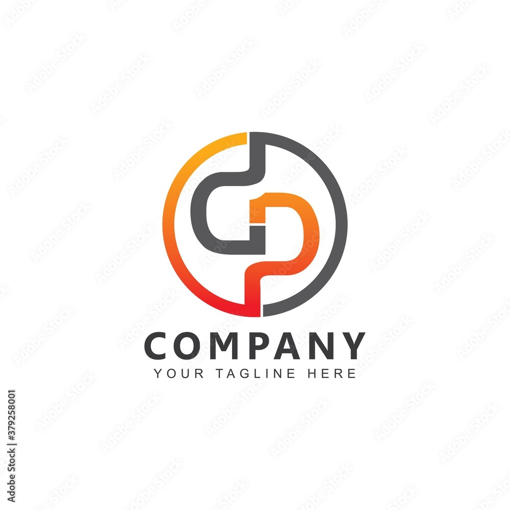 Initial DP Logo Design Vector Initial DP Logo Design Vector