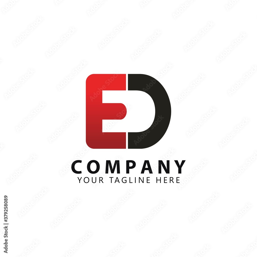 Initial ED Logo Design Inspiration Stock Vector | Adobe Stock